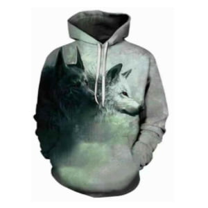3D Hoodie Outerwear Front Pocket Mens Pretty Hooded Tops Pullover Clothes