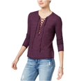 thumbnail image 1 of Blusa con cordones Chelsea Sky para mujer color morado grande, 1 of 2
