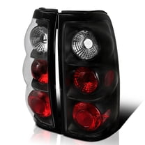 Spec-D Tuning Black Tail Lights Compatible with 2003-2006 Chevy Silverado 1500/1500HD/2500/2500HD, 2004-2006 Chevy Silverado 3500, 2007 Chevy Silverado Classic, Left   Right Pair Assembly