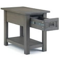 thumbnail image 4 of Trent Home Solid Acacia Wood 14 " Rustic Narrow Side Table in Farmhouse Gray, 4 of 9