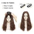thumbnail image 4 of MY-LADY Synthetic 20Inch Clip in Hair Topper Long Curly for Women Corn Wave Hair Perm Deep Wave Style Clip on Secret Toupee Hairpiece Middle Partmedium brown, 4 of 8