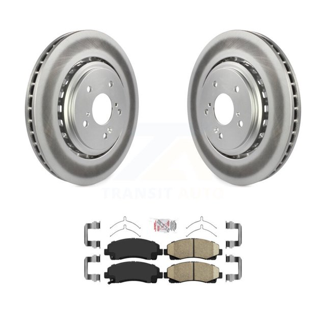 Transit Auto Front Coated Disc Brake Rotors and Ceramic Pads Kit for Car 2015-2020 Acura TLX KGA-100999