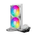 thumbnail image 2 of Cooler Master MasterLiquid 240L Core ARGB Close-Loop AIO Liquid Cooler Gen S Coldplate Pump 120mm PWM CryoFuze 14W/mK (White), 2 of 4