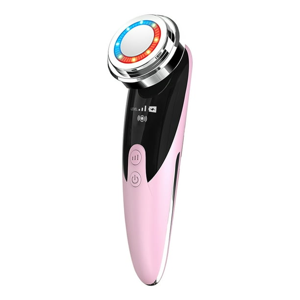 Vogacara Masajeador facial Levantamiento de la piel Apriete Dispositivo de masaje LED Eliminador de arrugas de levantamiento facial, Rosa Type2 NO2 Vogacara CE000920-02B
