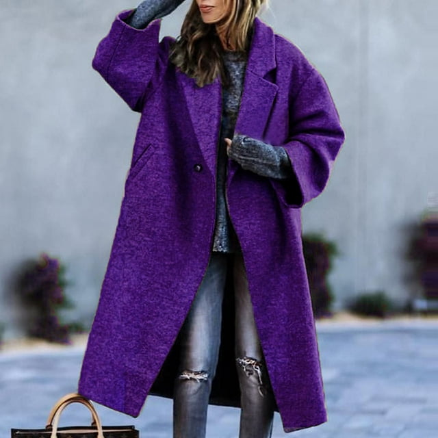 Puntoco Abrigo Mujer Otoño E Invierno Recto Cardigan Botón Bolsillo Abrigo Liquidación Puntoco Puntoco-1