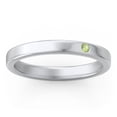 thumbnail image 3 of Stackable Birthstone Ring with Engraving - Peridot (August), 3 of 7