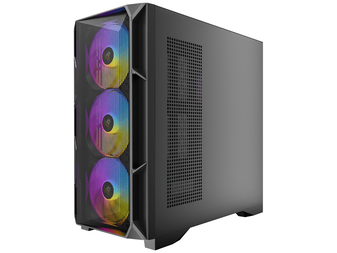 Antec Flux Rear Tempered Glass ATX Mid Tower APC Case, 5 PWM Fans Included