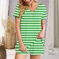 thumbnail image 6 of Summer 2 Piece Outfits for Women 2025 Polka Dots Short Sleeve V Neck Night Shirt and Shorts Sets Home Soft Pajamas (S, Green 03), 6 of 6