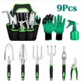 thumbnail image 5 of Herramientas de jardinería Kit de jardinería de 9 piezas Herramientas de jardinería con bolsa de almacenamiento, regadera, guantes de jardinería, 5 of 5