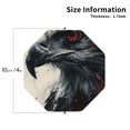 thumbnail image 2 of Vsdgher Red Black Ink Style Bald Eagle Leather Coasters for Drinks, Durable Drink Coasters 4 Set for Tabletop Protection, Luxurious Home Décor and Housewarming Gift ( {designName})Octagon, 2 of 6