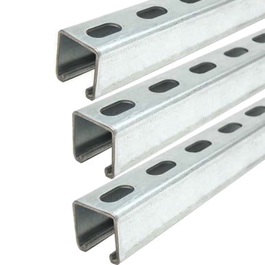 

1.625 x 1.625 x 24 inches (3 Pack) Galvanized Steel Slotted Strut Channel 12 ga.