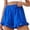 Blue, variant on Shorts for Women Ruffle Hem Eyelet Embroidery Casual Pockets Lightweight Summer Beach Vacation Shorts