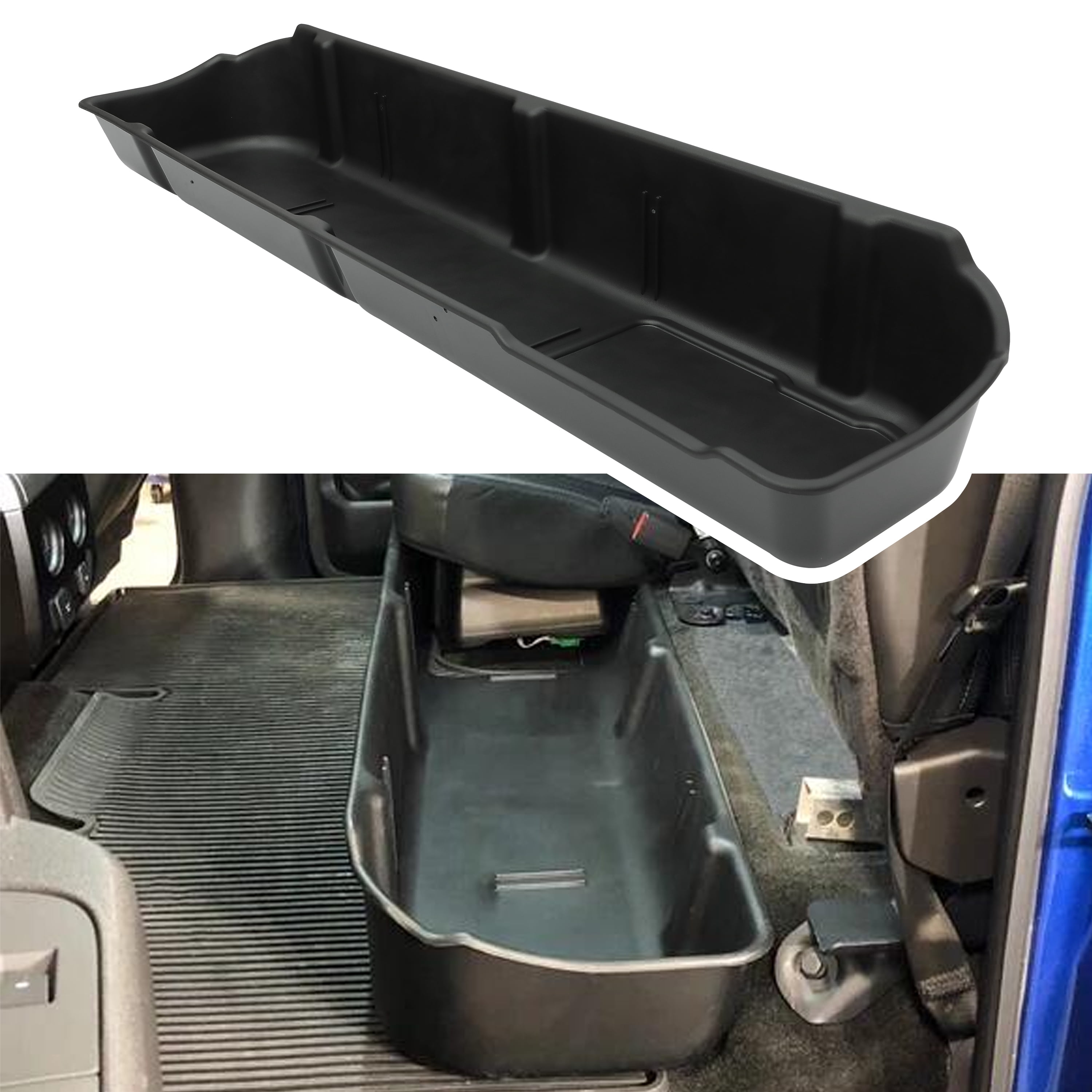 ECOTRIC Rear Under Seat Storage Box for Ford F150 F150 SuperCrew Crew