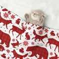 thumbnail image 2 of Rocae red plaid Moose Bunny bear for Pet Blanket Dog Blanket Cat Blanket Soft Sleep for Small Medium Pet-Medium, 2 of 8