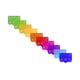 thumbnail image 2 of Papel picado | Guirnaldas | enramado | 5 tiras de 5 metros | diseño de destellos de arcoiris con colores vibrantes colores diferentes | decoración de plastico picado, 2 of 5