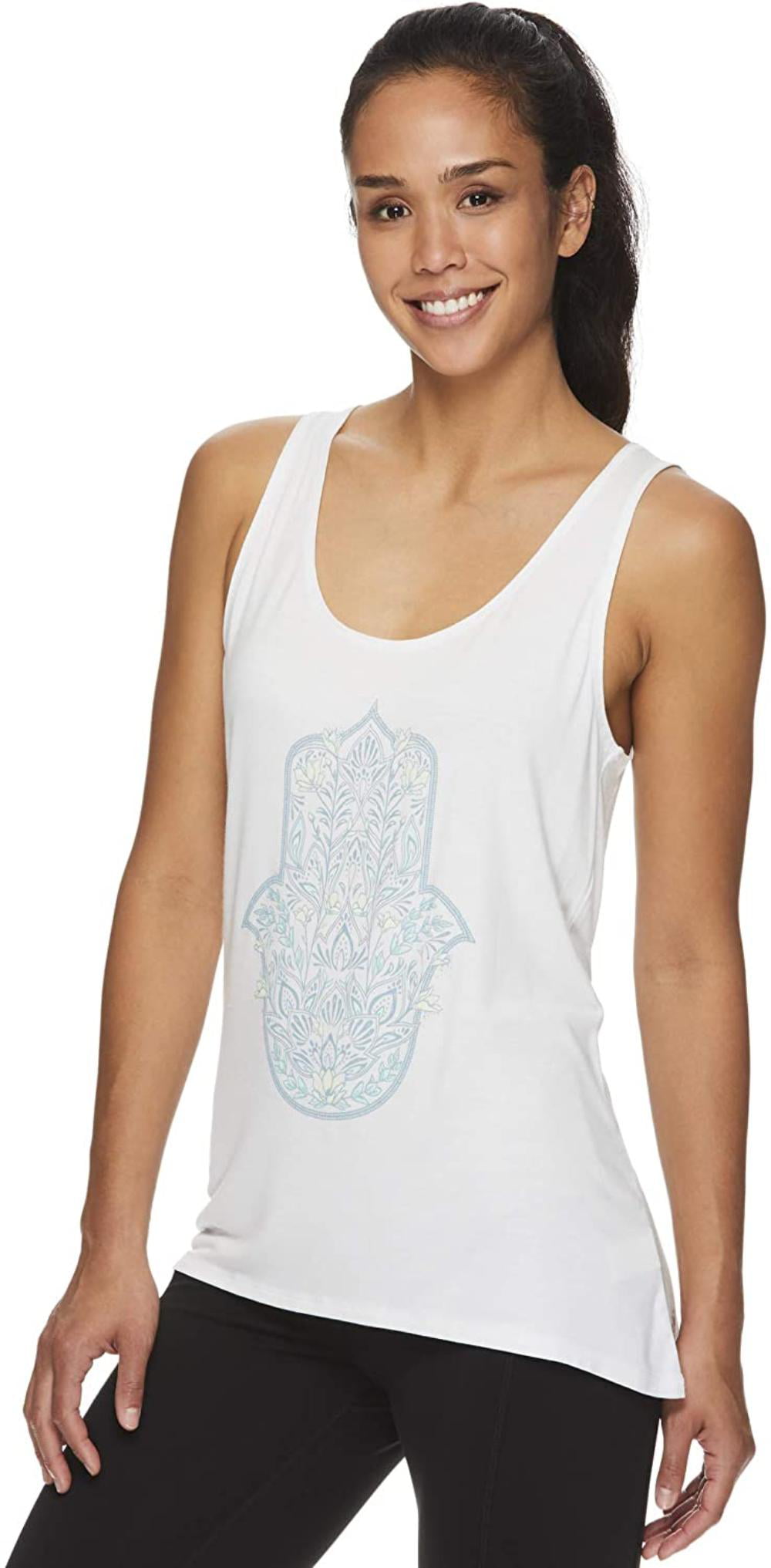 Gaiam Womens Graphic Active Crewneck Tank Top Yoga Shirt for Women 