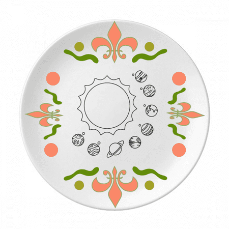 

Planetary Line Outline Solar System Flower Ceramics Plate Tableware Dinner Dish