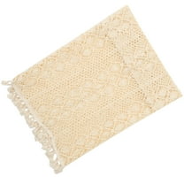 Pretyzoom Easy Install Crochet Curtain Short Window Drapes for Kitchen and Bathroom