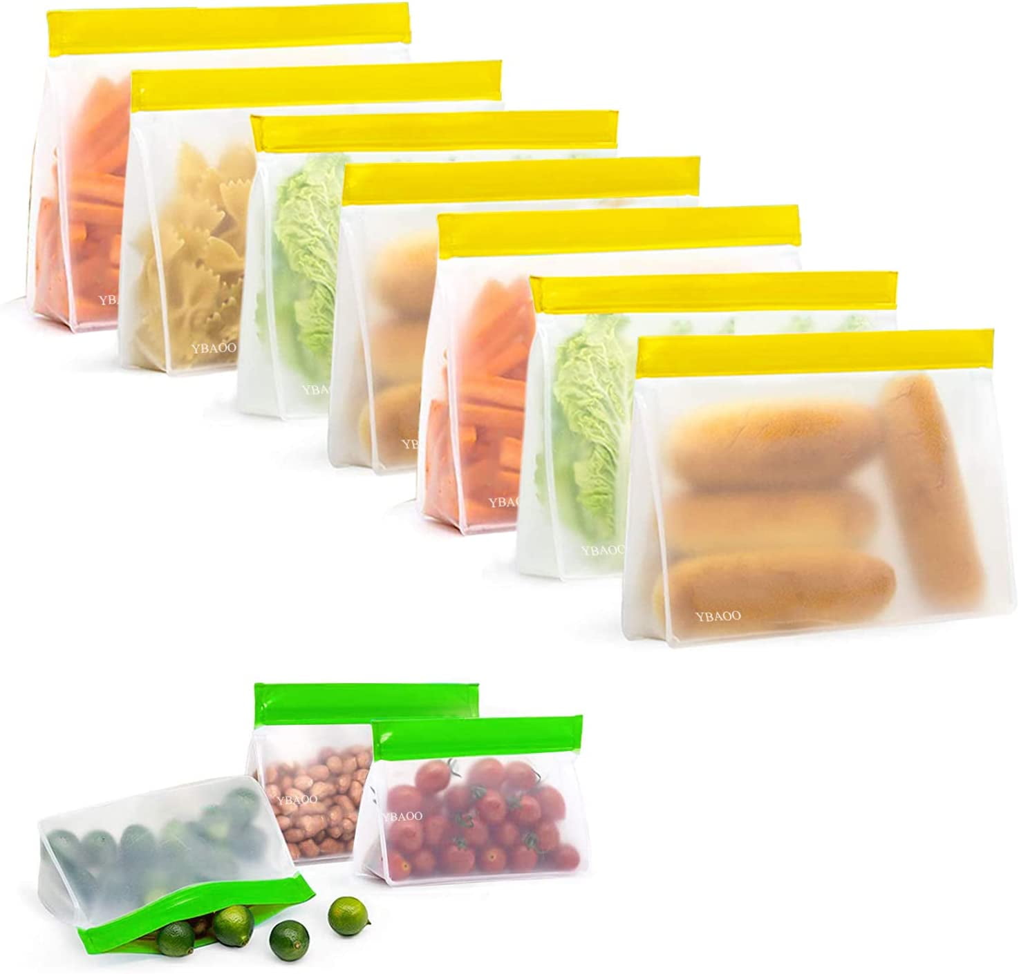 15 Freezer Bags with Slide Zip Large Strong Resealable Reusable Freezer Food Bag