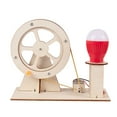 thumbnail image 3 of Kits de construcción de madera, generador de manual con bombilla, kits de modelos de artesanía científica, vástago para aprender, regalo que Baoblaze Modelos de generadores a manivela, 3 of 8