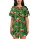 thumbnail image 1 of Fotbe Flamingo Conjunto de Pijama Estampado para Mujer, 2 Piezas, Ropa de Dormir con Camiseta de Manga Corta y Shorts Suaves-Large, 1 of 6