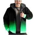 thumbnail image 2 of Lenago Fleece Jacket Men Plus Size Zipper Casual Hooded Thicken Print Long Sleeve With Pocket Jacket Coat for Men, 2 of 7