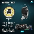 thumbnail image 2 of Nilight LED Light Pods 5.75 Inch 12LED Round Offroad Driving Lights 2 PCS night vision Super Bright Spotlights w/16AWG Rocker Switch Wiring Harness Kit for Truck ATV UTV, 2 of 9
