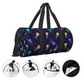 thumbnail image 5 of Disketp 45l Foldable Duffel Bag,Water-Resistant Sports Gym Bag,Portable Weekender Bag Lightweight For Travel,Fitness And Camping-Sea Jellyfish, 5 of 8