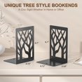 thumbnail image 2 of Bookends árbol negro metal moderno bookends antideslizante bookends para oficina en casa, 2 of 7