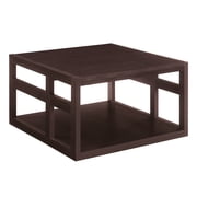Convenience Concepts Monterey Square Coffee Table with Shelf, Espresso