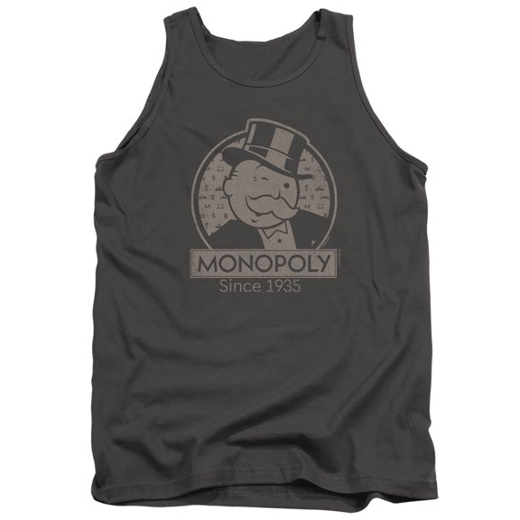 Monopoly Wink Adult Tank Top Charcoal