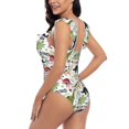 thumbnail image 5 of Yiaed Dinosaur Print Women's Ruffled One Piece Swimsuit V Neck Swimwear Slimming Monokini for Woman-Medium, 5 of 8
