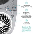 thumbnail image 2 of Vornado UH100 Ultrasonic Cool Mist Humidifier with Fan-Assisted Whole Room Humidification, Auto Humidity Control, Easy View 1 Gallon Water Tank, White, 2 of 6