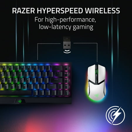 Razer - Cobra Pro Wireless Gaming Mouse with Chroma RGB Lighting and 10 Customizable Controls - White