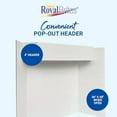 thumbnail image 3 of Tri-fold Corrugated Project Board with Header 36" x 48", 1 Ply Tri-Fold Project Board w/Built-in 4” Header for School & Work Presentations, Science Fair Display Boards, White, Pack of 12$$Office, 3 of 7