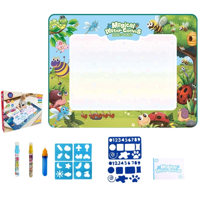 Canvas Boards for Painting, Drawing Pad for Kids, Childrens Water Canvas Writing Water Drawing Pad Repeatedly Doodles Color Drawing Board, Water Color Paint, Water Doodle Mat, Water Color Paint Set