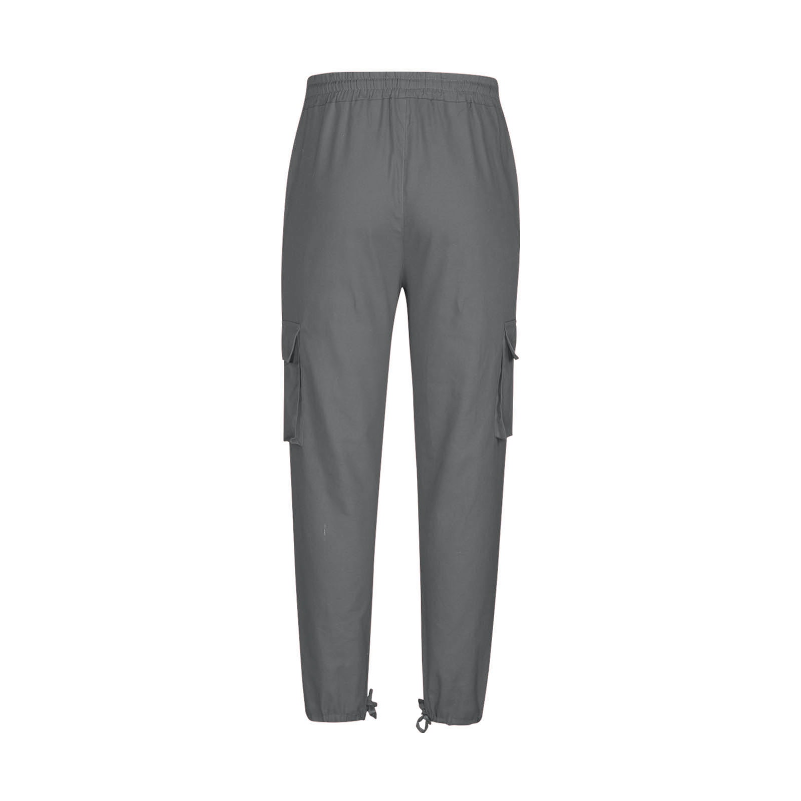 Afuyipoi Cargo Pants for Men, Multi-pockets Straight Type Fitness Cargo Pants Trousers Dark Gray Size 2XL