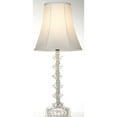 thumbnail image 5 of 360 Lighting Bohemian Country Cottage Accent Table Lamp 21" High Clear Stacked Glass Off White Bell Shade for Bedroom Living Room Bedside Nightstand, 5 of 7