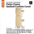 thumbnail image 2 of Classic Accessories Montlake FadeSafe Water-Resistant Patio Chaise Quilted Cushion Cover, 72 x 21 x 3 inch, Chamomile, 2 of 11