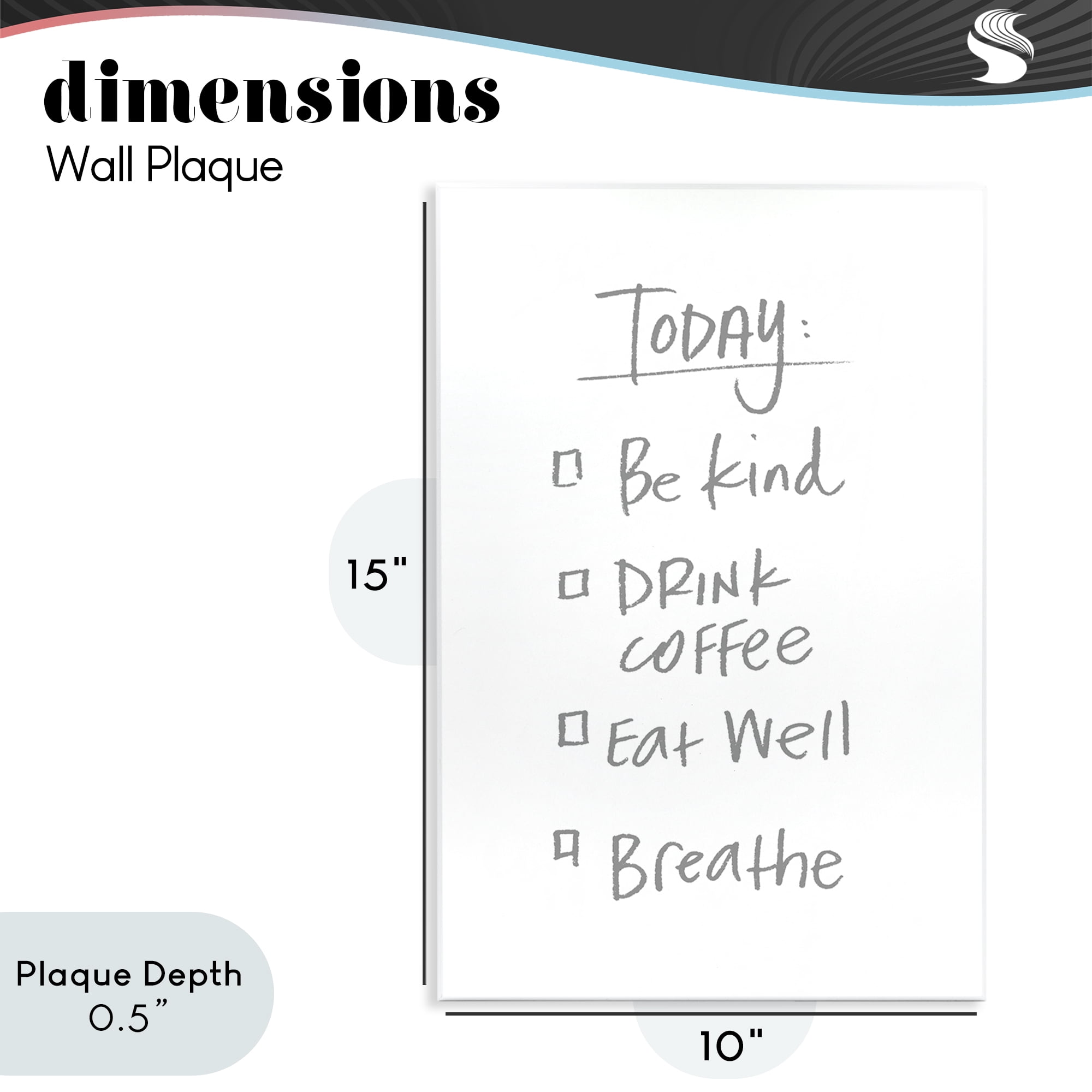 Stupell Industries Simple Today's Checklist Wall Plaque Art, design by SD Graphics Studio