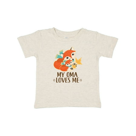 

Inktastic My Oma Loves Me Cute Fox Gift Baby Boy or Baby Girl T-Shirt
