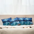 thumbnail image 4 of Ambesonne Ocean Throw Pillow Cover 4 Pack, Moonlight over Wavy Sea, 24", Navy White, 4 of 5