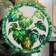 thumbnail image 6 of Vggrvlo Stained Glass Window Hanging Green Plant Monsterat Suncatcher for Birthday, Women, Men, Wife, Aunt, and Mom for Christmas Tree Decoration, Birthday Gift for Mom, 6 of 6