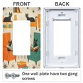 thumbnail image 3 of Yayeee Rocker Switch Wall Plate 2-Gang 4.7"x4.6" Home Decorative Outlet Cover, Black Cats Reading, 3 of 6