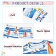 thumbnail image 3 of FORMRS Long Sleeve Top and Pants Pajama Set for Niños 2-Piece Sleepwear, Sizes 18M-8Y, Orange Sailboats, 3 of 6