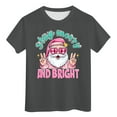 thumbnail image 5 of Ulanda Toddler Christmas Shirts Girls Boys Christmas Tree Cake T Shirt Kids Xmas Tee Short Sleeve Tops (Grey, 5-6 Years), 5 of 5