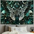 thumbnail image 2 of BCIIG  Death Moth Tapestry Skull Tapestry Butterfly Tapestry Gothic Skeleton Tapestry Blue Mandala Tapestry Wall Hanging for Room60'' x 40'', 2 of 6