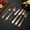 Rose Gold, variant on Stainless Steel Cutlery Set 6-Piece - Silver Silverware for Dinner, Restaurant, Home Use (Dishwasher Safe)