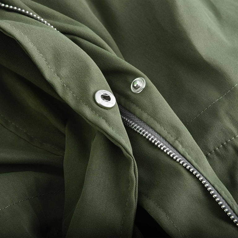 APEXFWDT Women's Utility Jackets Zip Up Snap Button Anorak APEXFWDT Women's Utility Jackets Zip Up Snap Button Anorak