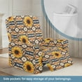 thumbnail image 3 of Whosucclay Aztec Tribe Geometric Sunflower Print Recliner Covers 4 Pieces Recliner Slipcovers Furniture Protector Dog Couch Recliner Cover with Pocket Washable Reclining Chair Protector for Pets, 3 of 8
